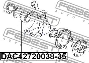 Febest DAC42720038-35 - Riteņa rumbas gultnis ps1.lv