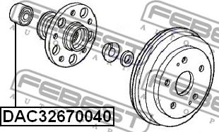 Febest DAC32670040 - Riteņa rumbas gultnis ps1.lv