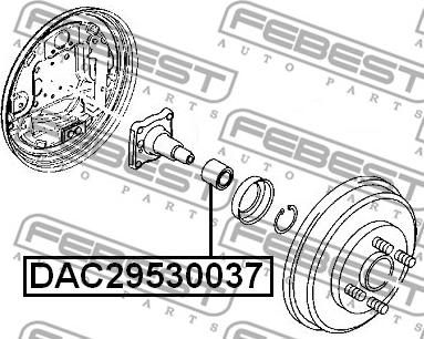 Febest DAC29530037 - Riteņa rumbas gultnis ps1.lv