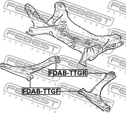 Febest FDAB-TTGR - Piekare, Šķērssvira ps1.lv