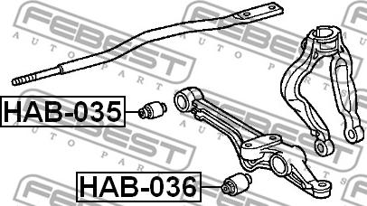 Febest HAB-035 - Piekare, Šķērssvira ps1.lv