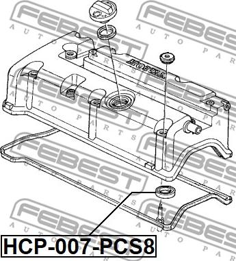 Febest HCP-007-PCS8 - Blīvgredzens, Sveces kanāls ps1.lv