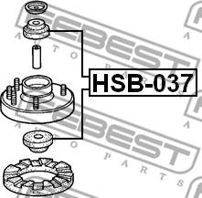 Febest HSB-037 - Distanccaurule, Amortizators ps1.lv