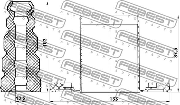 Febest HSHB-ESR-KIT - Putekļu aizsargkomplekts, Amortizators ps1.lv