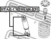 Febest HYAB-CM10SAR-KIT - Montāžas komplekts, Amortizators ps1.lv