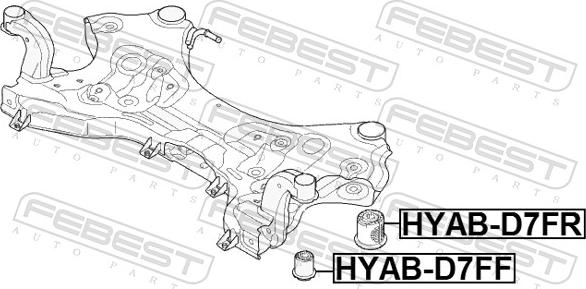 Febest HYAB-D7FF - Piekare, Tilta sija ps1.lv