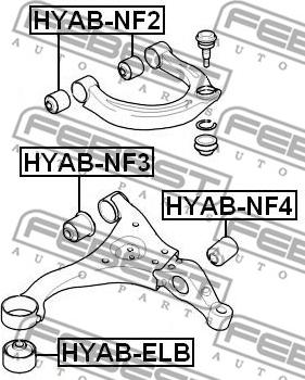 Febest HYAB-NF4 - Piekare, Šķērssvira ps1.lv