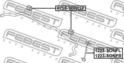 Febest HYSB-SONC1F - Bukse, Stabilizators ps1.lv