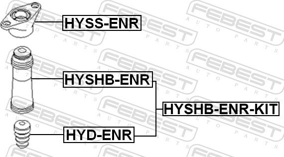 Febest HYSHB-ENR-KIT - Putekļu aizsargkomplekts, Amortizators ps1.lv
