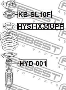 Febest HYSI-IX35UPF - Ritgultnis, Amortizatora statnes balsts ps1.lv