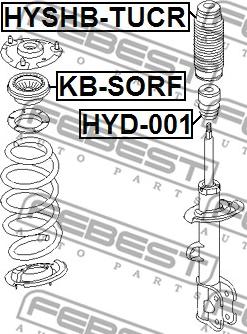 Febest KB-SORF - Ritgultnis, Amortizatora statnes balsts ps1.lv