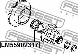 Febest LM-55902317 - Gultnis, Piedziņas vārpsta ps1.lv