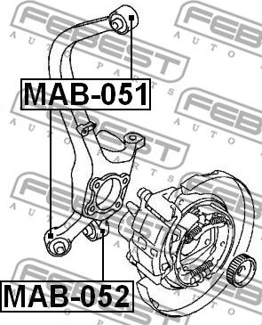 Febest MAB-052 - Piekare, Šķērssvira ps1.lv