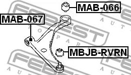 Febest MAB-066 - Piekare, Šķērssvira ps1.lv