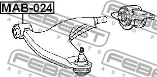 Febest MAB-024 - Piekare, Šķērssvira ps1.lv