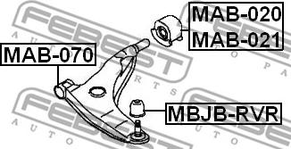 Febest MAB-021 - Piekare, Šķērssvira ps1.lv