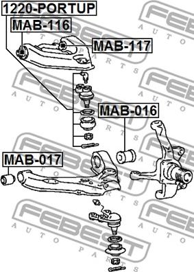 Febest MAB-117 - Piekare, Šķērssvira ps1.lv