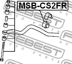 Febest MSB-CS2FR - Bukse, Stabilizators ps1.lv