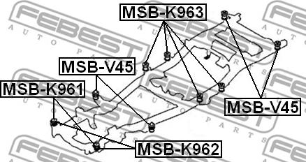 Febest MSB-K962 - Bukse, Tr. līdzekļa rāmis ps1.lv