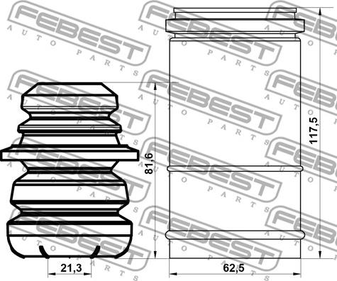 Febest MSHB-CSF-KIT - Putekļu aizsargkomplekts, Amortizators ps1.lv