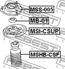 Febest MSI-CSUP - Atsperes atbalstplāksne ps1.lv