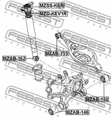 Febest MZSS-KER - Amortizatora statnes balsts ps1.lv