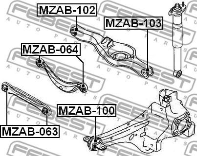 Febest MZAB-102 - Piekare, Šķērssvira ps1.lv