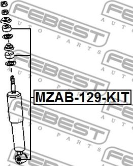 Febest MZAB-129-KIT - Montāžas komplekts, Amortizators ps1.lv