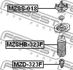 Febest MZSHB-323F - Aizsargvāciņš / Putekļusargs, Amortizators ps1.lv