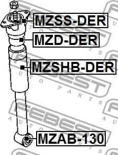 Febest MZSS-DER - Amortizatora statnes balsts ps1.lv