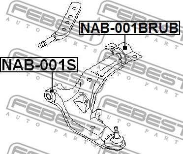 Febest NAB-001BRUB - Piekare, Šķērssvira ps1.lv