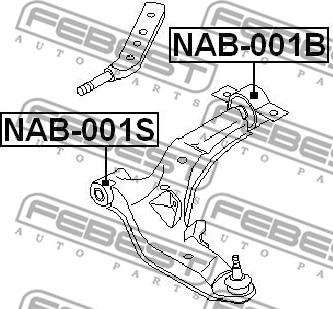 Febest NAB-001S - Piekare, Šķērssvira ps1.lv