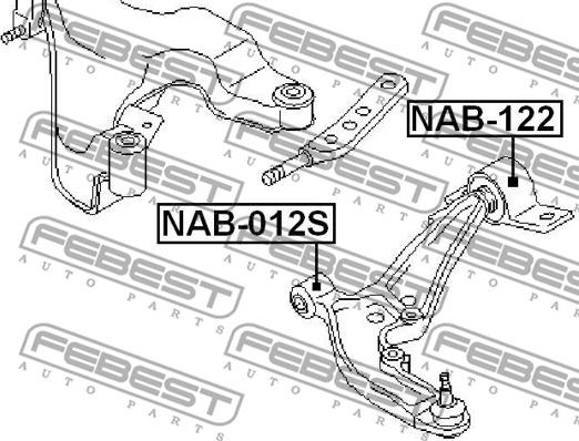 Febest NAB-122 - Piekare, Šķērssvira ps1.lv