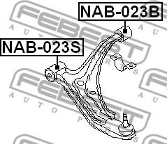 Febest NAB-023B - Piekare, Šķērssvira ps1.lv