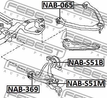 Febest NAB-369 - Piekare, Šķērssvira ps1.lv