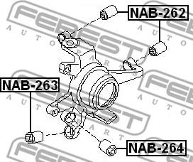 Febest NAB-264 - Piekare, Šķērssvira ps1.lv