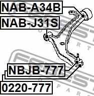 Febest NAB-A34B - Piekare, Šķērssvira ps1.lv