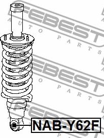 Febest NAB-Y62F - Bukse, amortizators ps1.lv