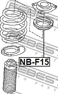 Febest NB-F15 - Ritgultnis, Amortizatora statnes balsts ps1.lv