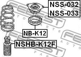 Febest NSS-032 - Amortizatora statnes balsts ps1.lv