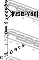 Febest NSB-Y60 - Distanccaurule, Amortizators ps1.lv