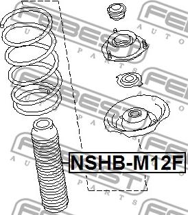 Febest NSHB-M12F - Aizsargvāciņš / Putekļusargs, Amortizators ps1.lv