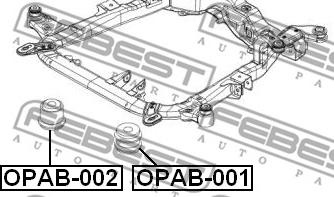 Febest OPAB-001 - Piekare, Palīgrāmis / Agregātu balsts ps1.lv