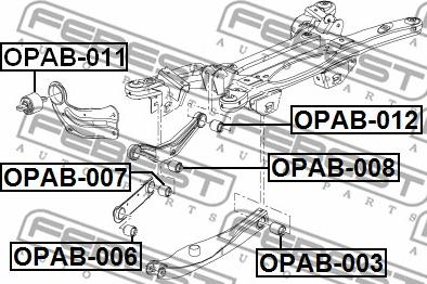 Febest OPAB-008 - Piekare, Šķērssvira ps1.lv