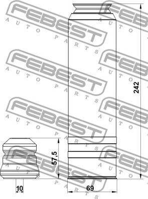 Febest OPSHB-ASJR-KIT - Putekļu aizsargkomplekts, Amortizators ps1.lv