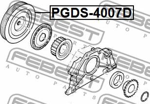 Febest PGDS-4007D - Piedziņas skriemelis, Kloķvārpsta ps1.lv