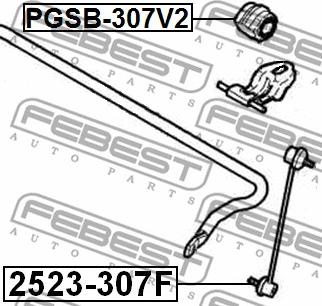 Febest PGSB-307FV2 - Bukse, Stabilizators ps1.lv