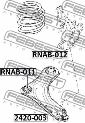 Febest RNAB-012 - Piekare, Šķērssvira ps1.lv