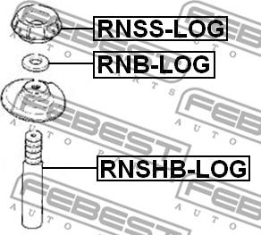 Febest RNB-LOG - Amortizatora statnes balsts ps1.lv