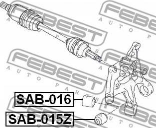 Febest SAB-015Z - Piekare, Šķērssvira ps1.lv